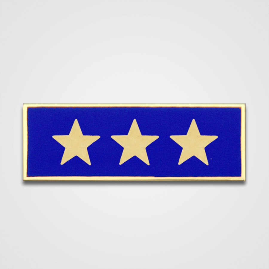 3-Star Blue Merit Pin-Bar
