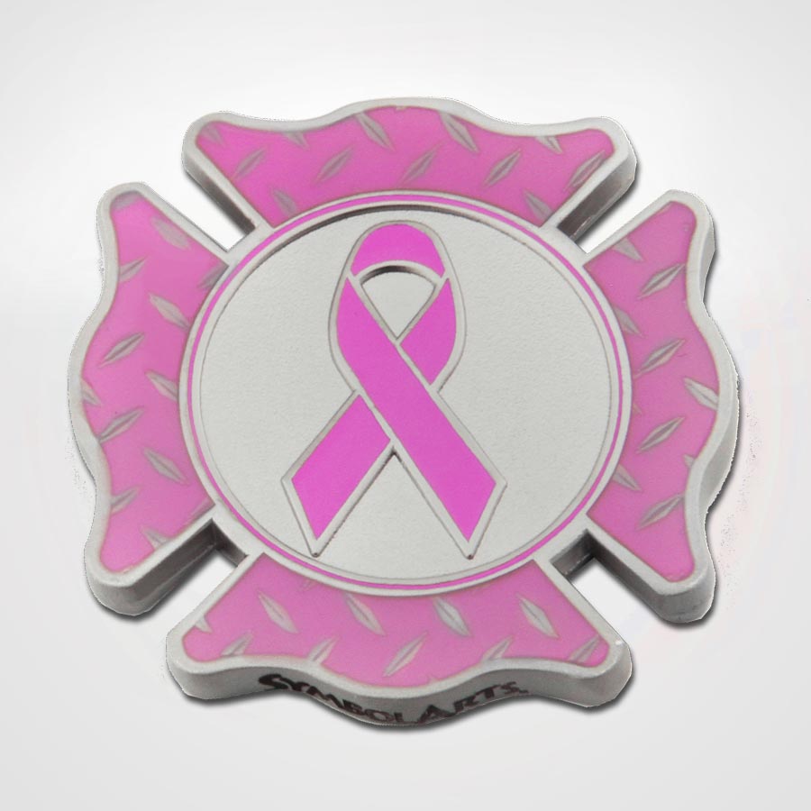 Pink Fire and Rescue Maltese Coin Back