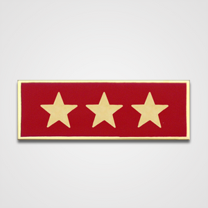 3-Star Red Merit Pin-Bar