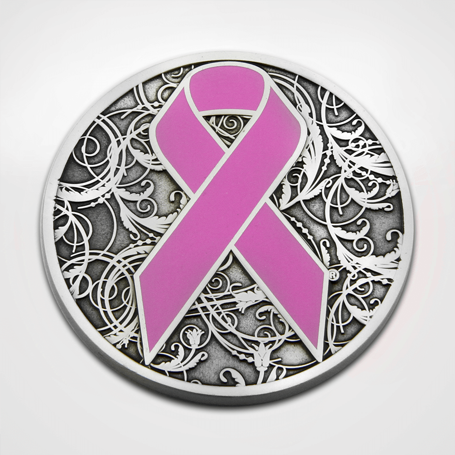 St. Florian Pink Coin Back Ribbon