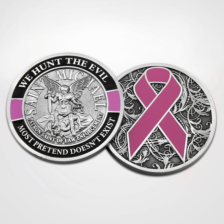 St. Michael Pink Line Coin