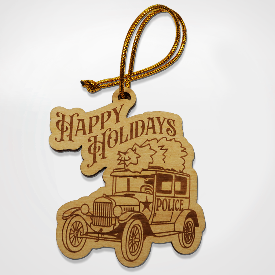 
            
                Load image into Gallery viewer, Vintage Police Wooden Ornament
            
        