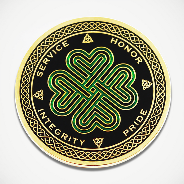 Lucky Bearded Blue Line Skull Coin – SymbolArts Shop
