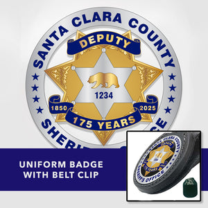 Santa Clara 175th Anniversary Uniform Badge With Belt Clip