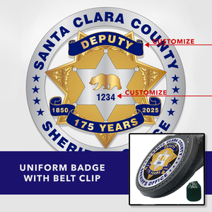 Santa Clara 175th Anniversary Uniform Badge With Belt Clip