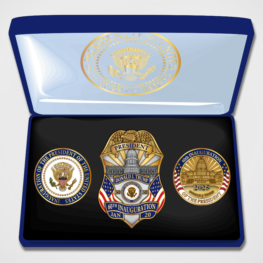 PREORDER (see description) 2025 Trump Inauguration Badge & Coin Set