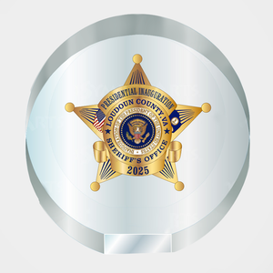 Loudoun County Sheriff Inauguration Lucite Badge Display