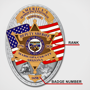 Maricopa County America 250 Anniversary Badge (1 Banner)