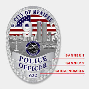 Menifee Police 9-11 Commemorative Badge, Pin & Coin Set