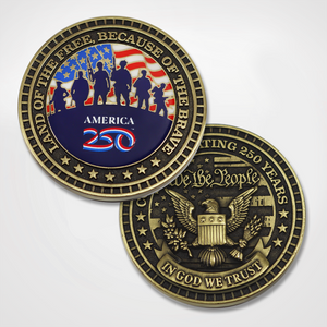 America250™ Because of the Brave Military Coin