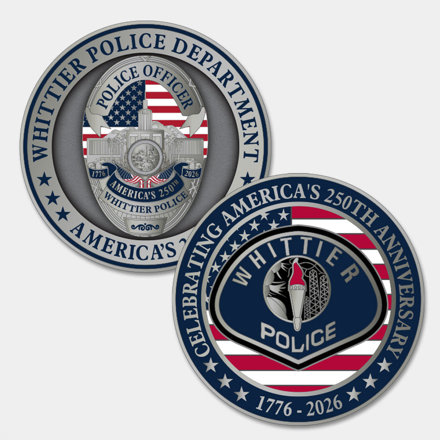 Whittier Police America 250th Commemorative Badge Set