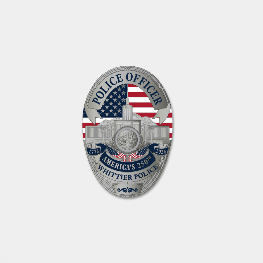 Whittier Police America 250th Commemorative Badge Set