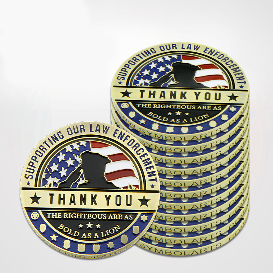 Thank You Police Coin 12 Pack Bundle