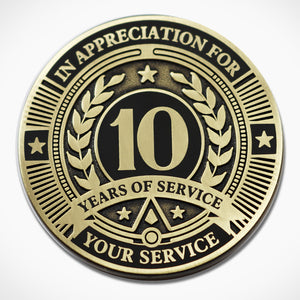 10 Years of Service Coin