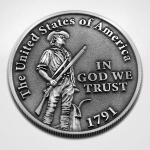 2nd Amendment Coin - Front minute man Soldier