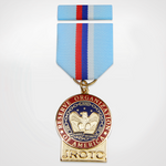 JROTC Medal award with Blue, Red and White Ribbon Attachment