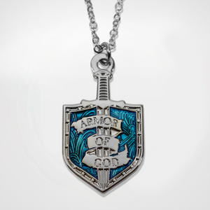 
            
                Load image into Gallery viewer, Armor of God Blue Shield Pendant
            
        