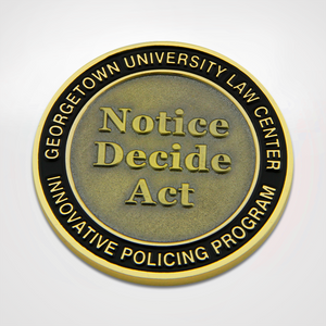 
            
                Load image into Gallery viewer, Active Bystandership for Law Enforcement Challenge Coin Back with Text Notice, Decide, Act
            
        