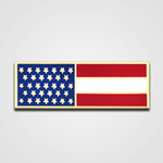 Horizontal Gold Flag Merit Pin-Bar