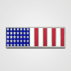 
            
                Load image into Gallery viewer, Vertical Silver Flag Merit Pin-Bar
            
        