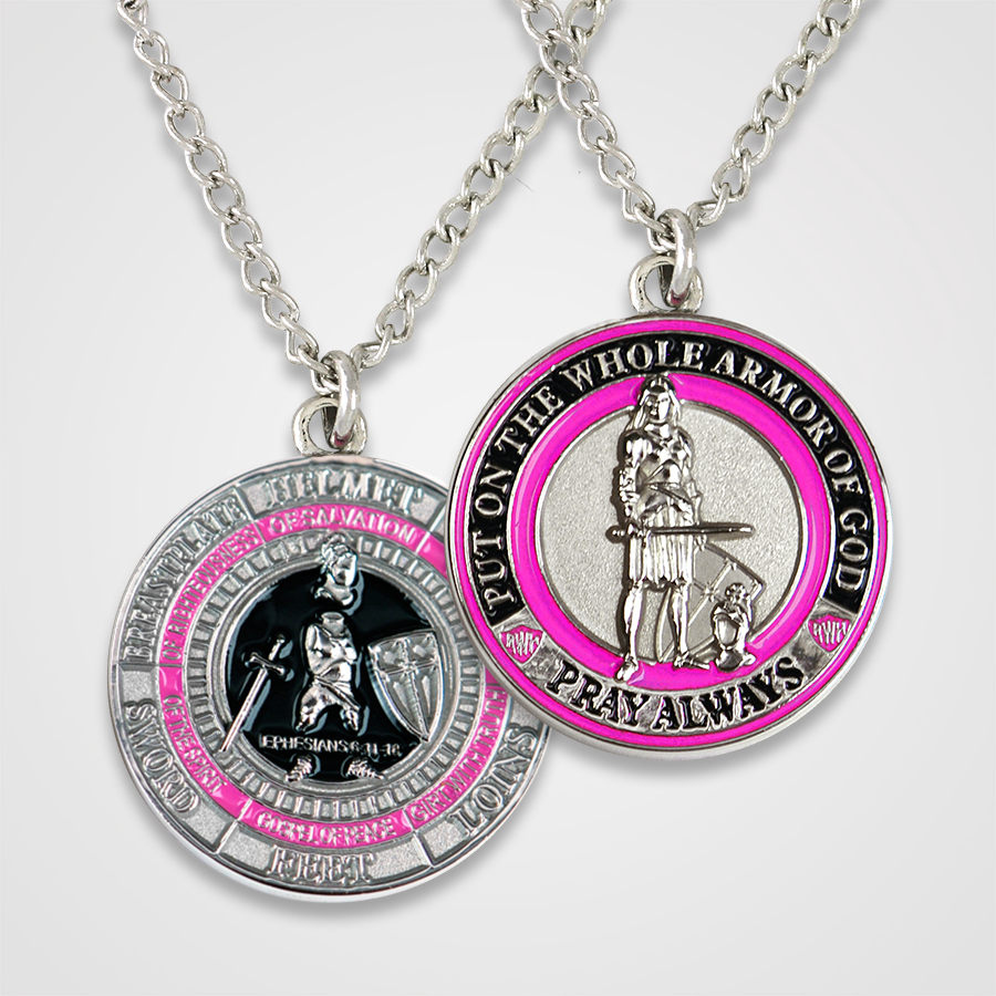 
            
                Load image into Gallery viewer, Armor of God Pendant Female-Pink
            
        