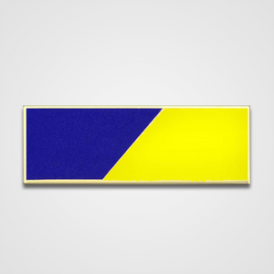 2-Stripe Blue/Yellow Diagonal Merit Pin-Bar