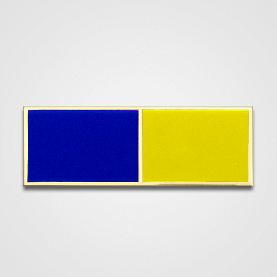 2-Stripe Blue/Yellow Merit Pin-Bar