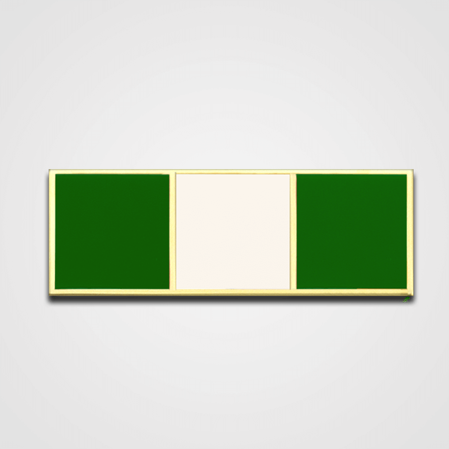 3-Stripe Green/White Merit Pin-Bar