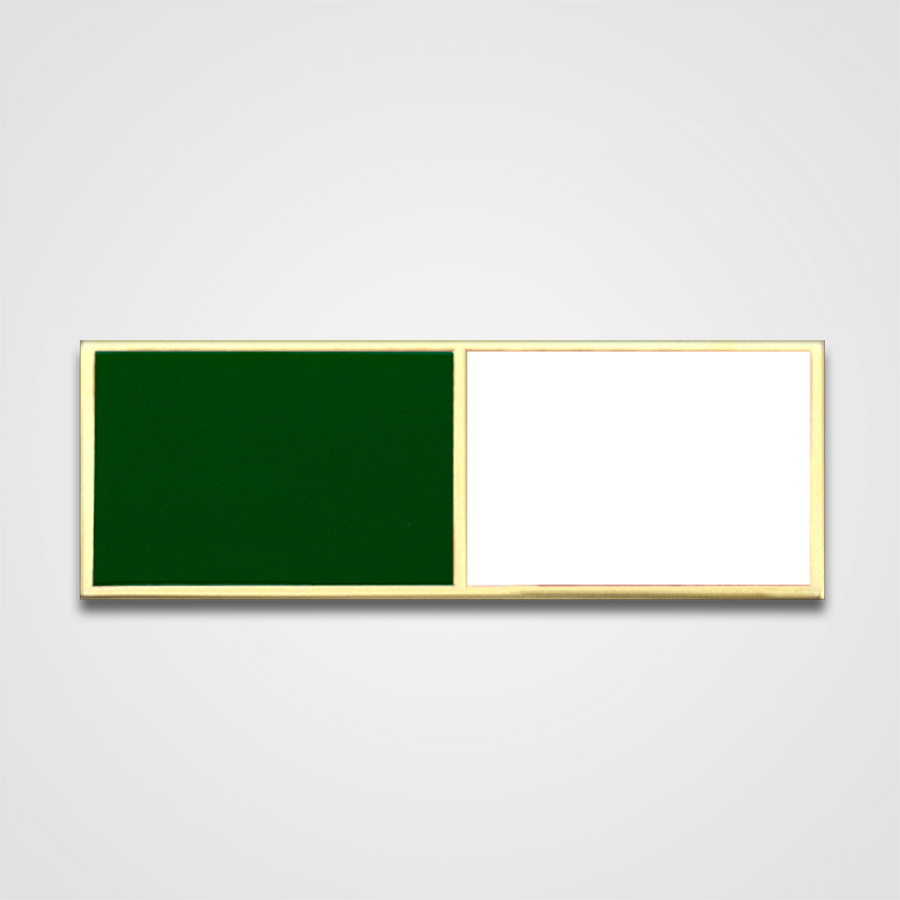 2-Stripe Green/White Merit Pin-Bar