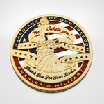 Statue of Liberty Military Service Thank You Coin Front