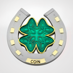 
            
                Load image into Gallery viewer, Lucky Coins horseshoe and 4 leaf clover Back
            
        