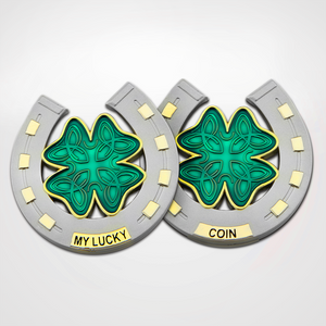 Lucky Coins horseshoe and 4 leaf clover