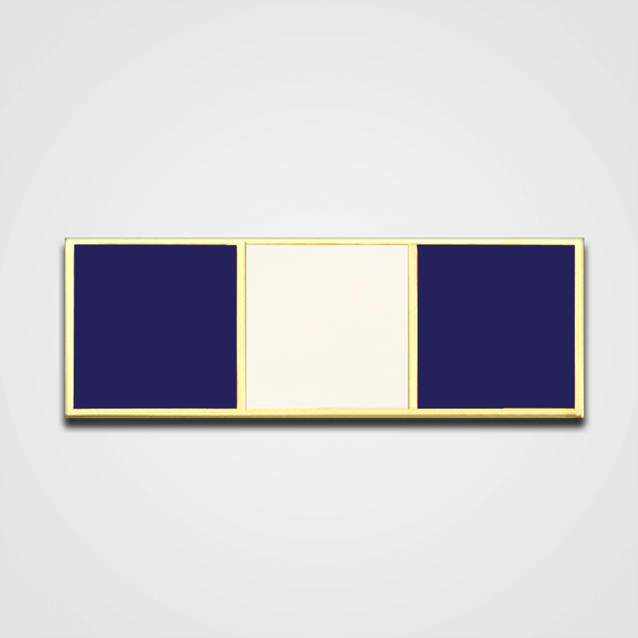 
            
                Load image into Gallery viewer, 3-Stripe Navy/White Merit Pin-Bar
            
        