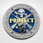 Protect and Serve Coin Front