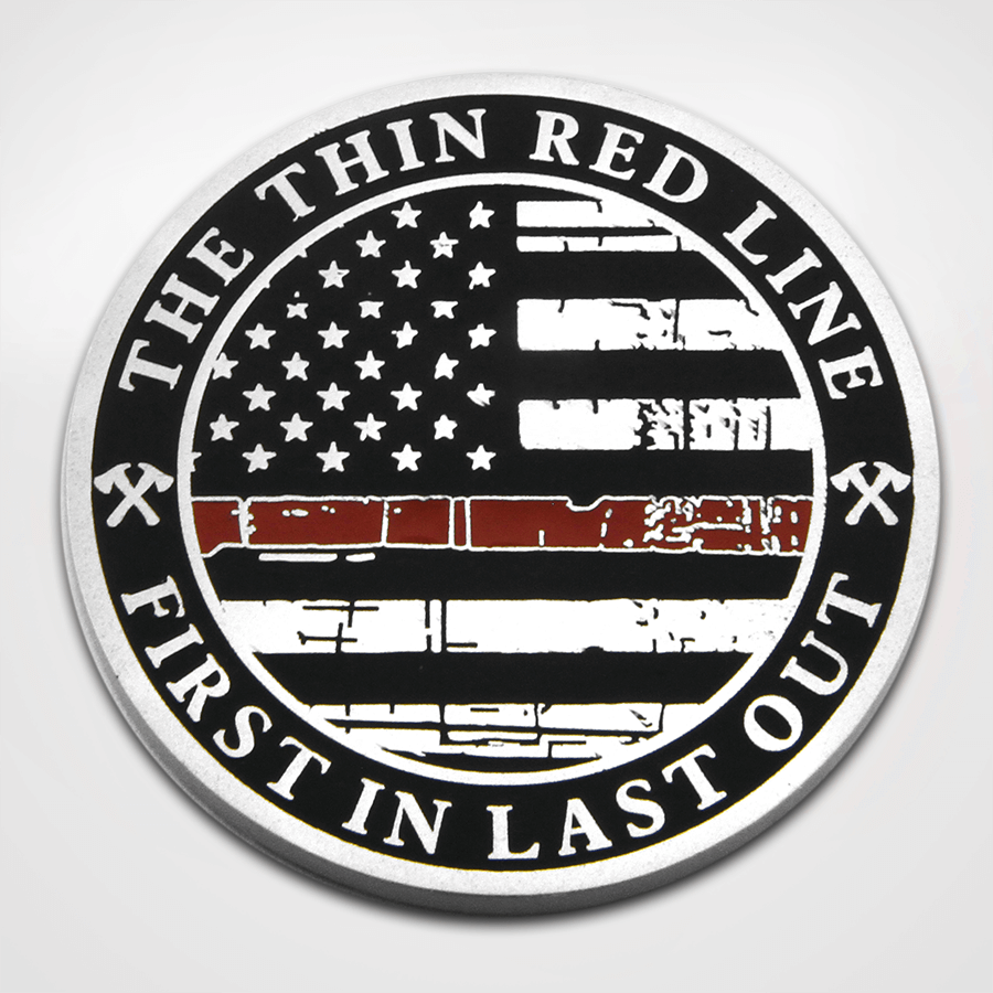 St. Florian Red Line Coin - Back Red Line Flag