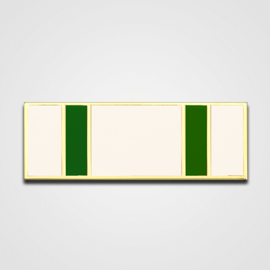 5-Stripe White/Green Merit Pin-Bar