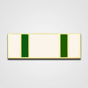 5-Stripe White/Green Merit Pin-Bar