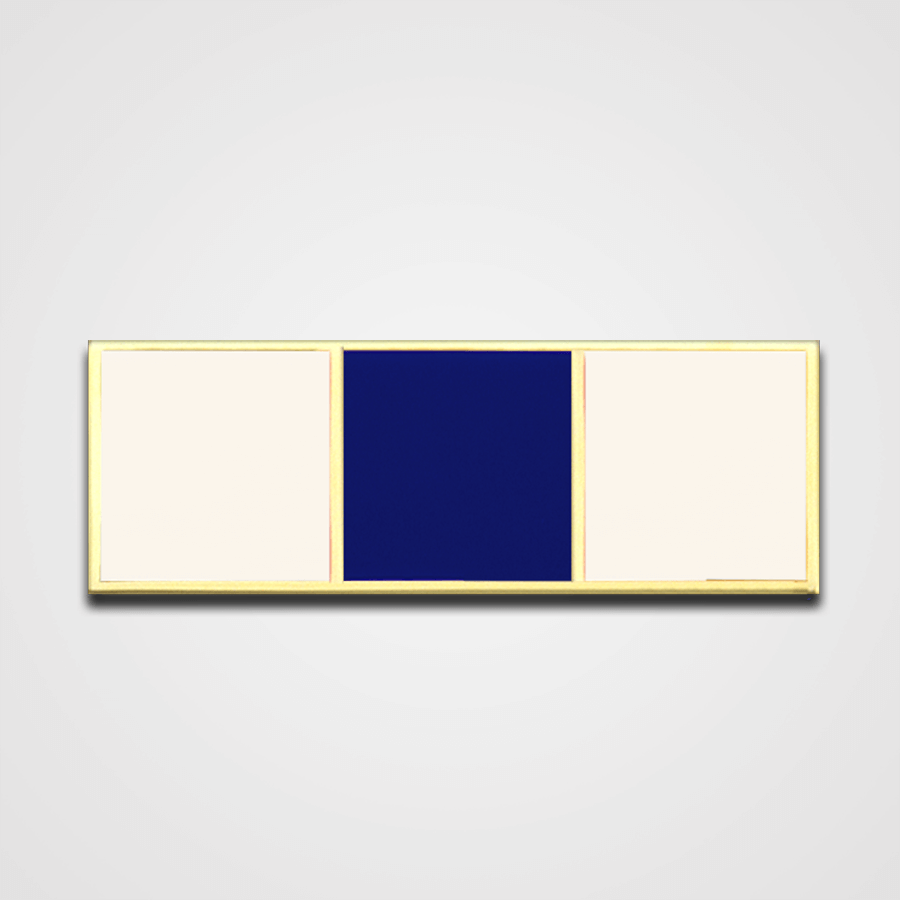 
            
                Load image into Gallery viewer, 3-Stripe White/Navy Merit Pin-Bar
            
        