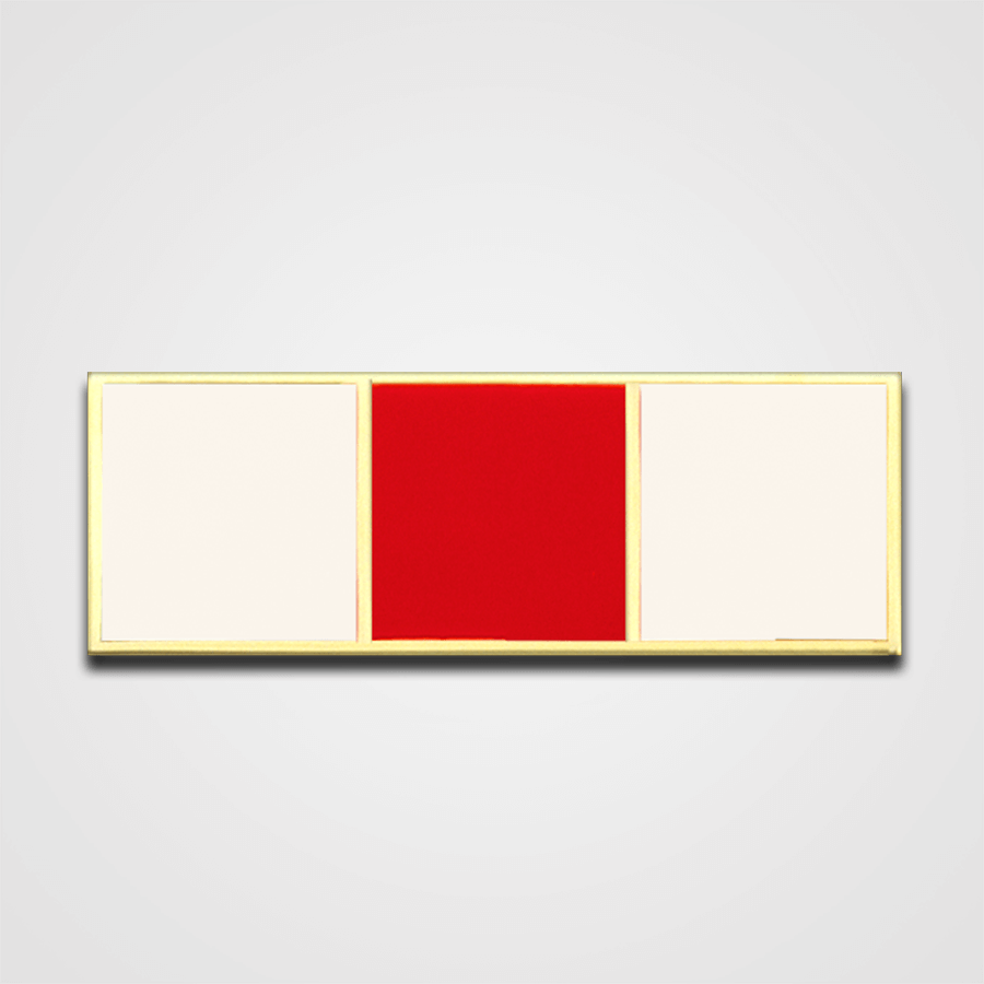 
            
                Load image into Gallery viewer, 3-Stripe White/Red Merit Pin-Bar
            
        